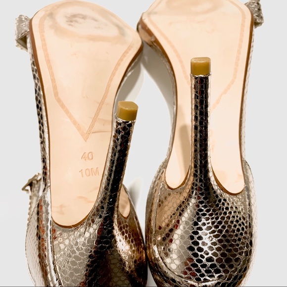 DUNE LONDON GOLDEN BEJEWELED ANKLE STRAP SANDALS - Picture 16 of 16